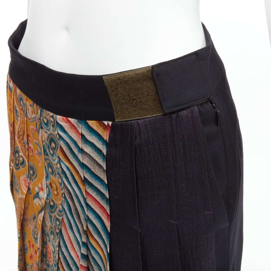Dries Van Noten Dragon Kilt Pants Black Wool Never worn, with tag - Back View