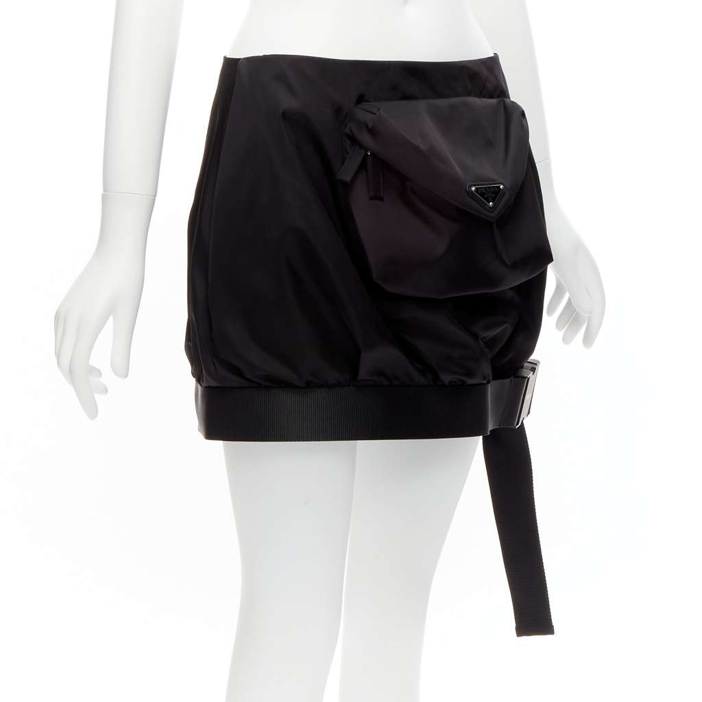 Prada Bubble Pocket Skirt Black Very good - Inside View