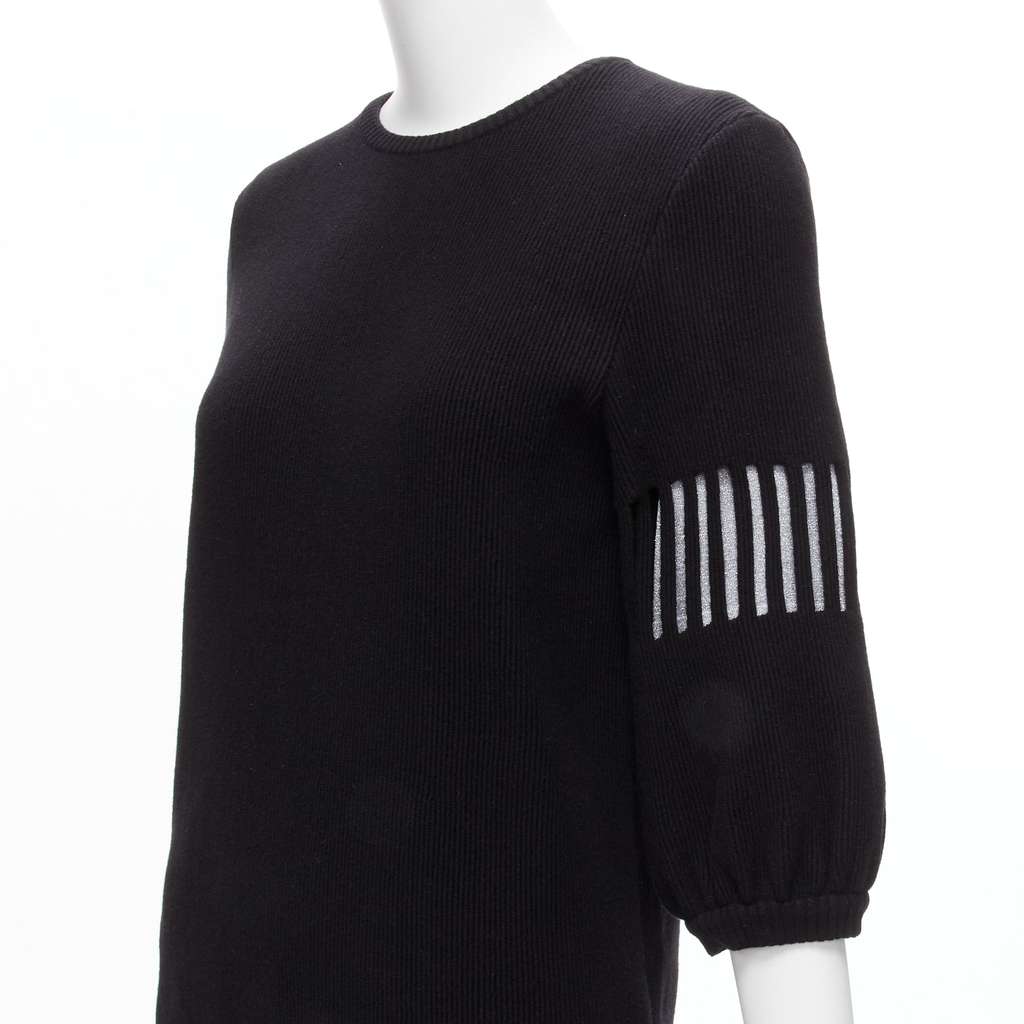 Chanel Cut Out Sweater Dress Black Wool Never worn - Back View