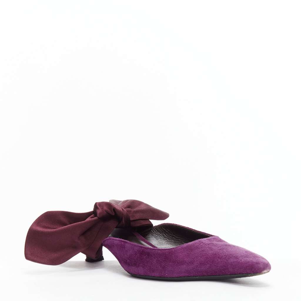 The Row Coco Bow Purple Leather Very good - Inside View