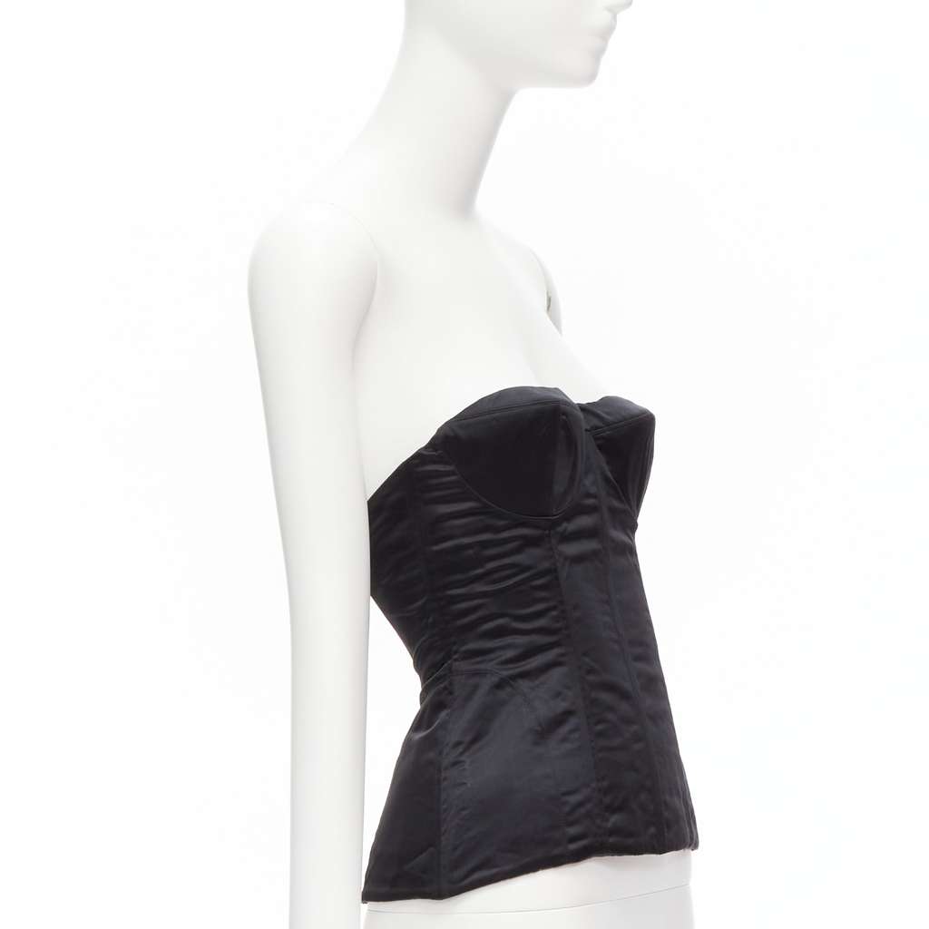 Gucci 3D Conical Bra Black Silk Never worn, with tag - Front View