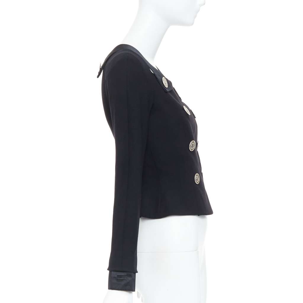 Gianni Versace Crystal Bondage Top Black Cotton Very good - Model View