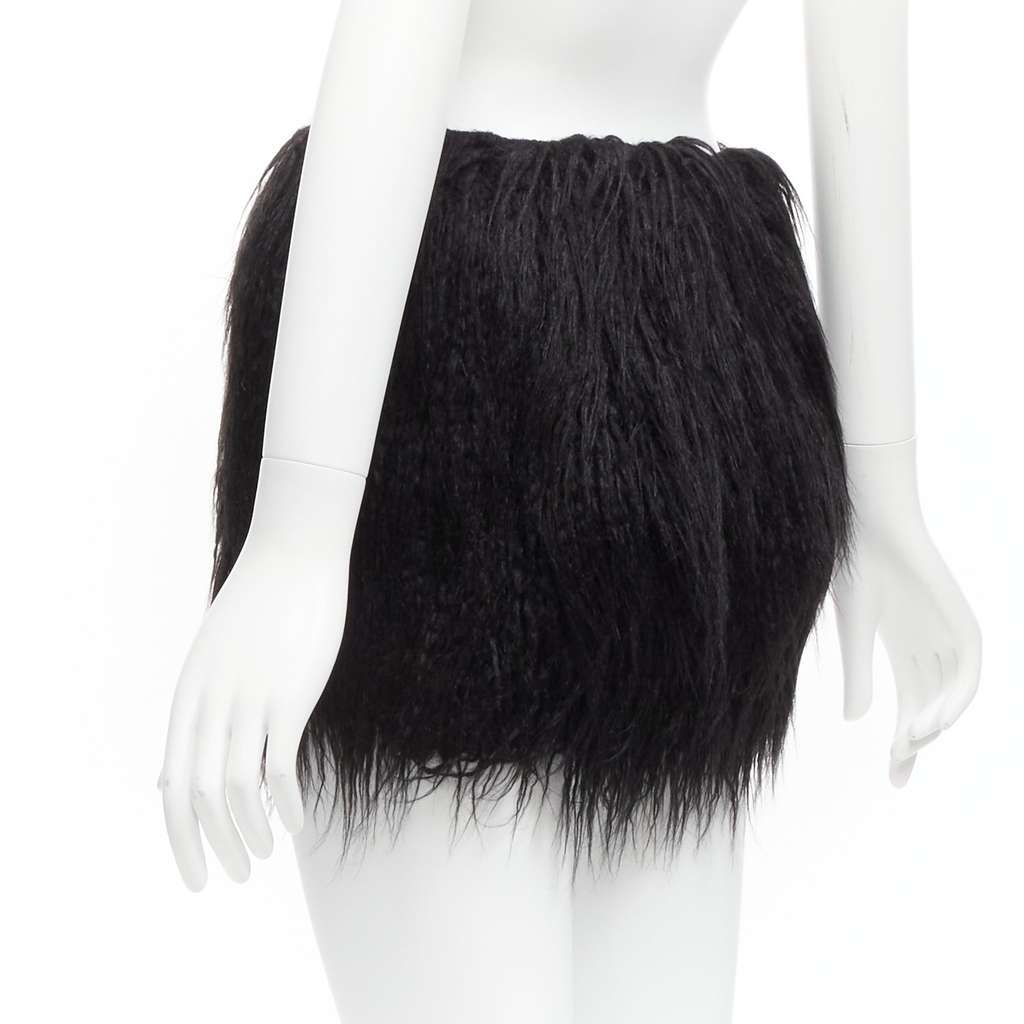 Saint Laurent Faux Fur Skirt Black Never worn, with tag - Box View