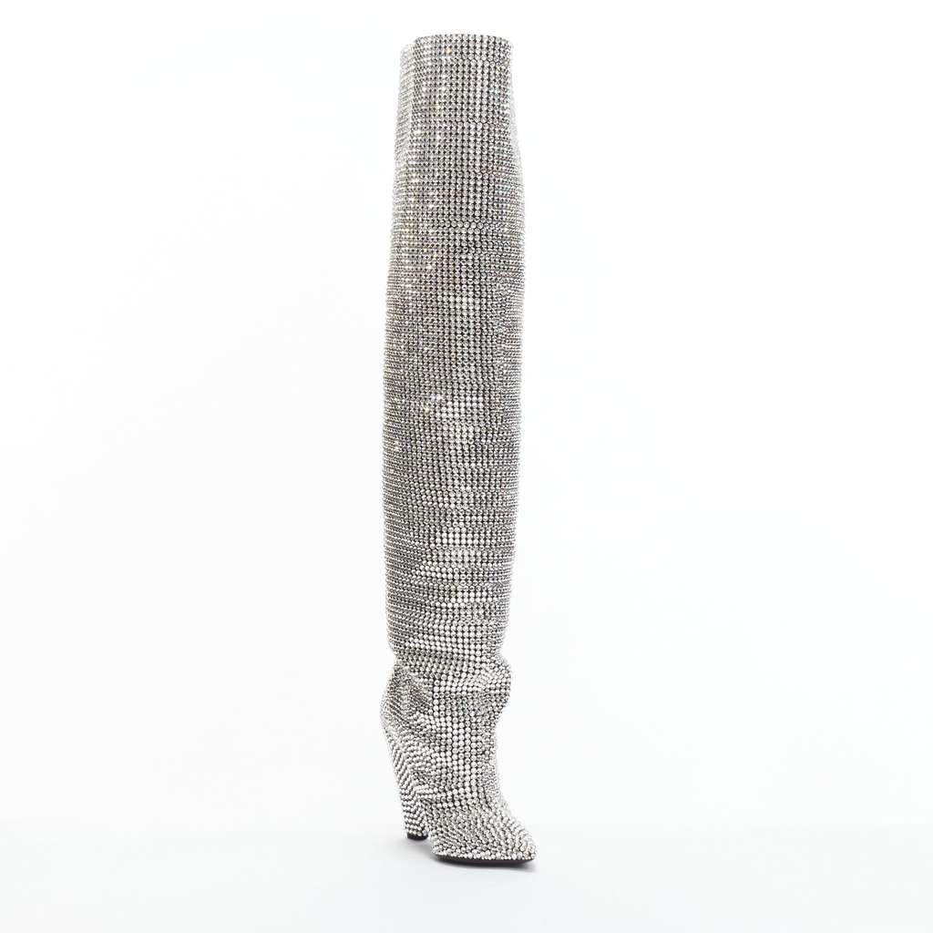 Saint Laurent Niki 105 Silver Leather Never worn - Back View