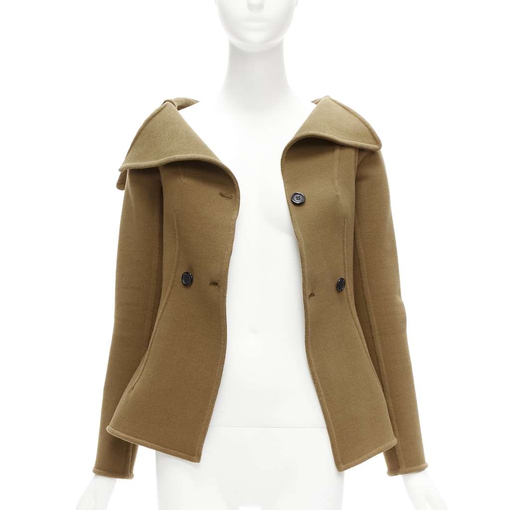Celine Brown Collar Jacket Brown Wool Never worn - Inside View