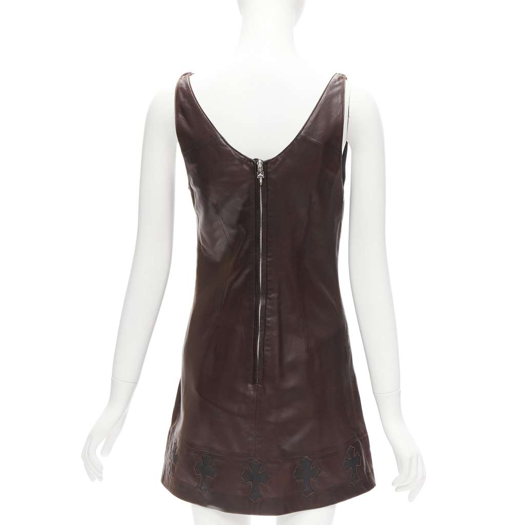 Chrome Hearts Leather Dagger Dress Brown Leather Good condition - Box View
