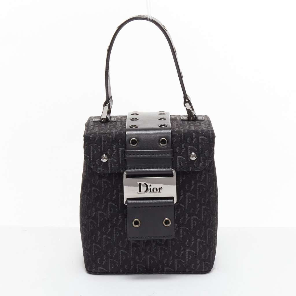 Christian Dior Galliano Box Bag Black Very good condition - Front View