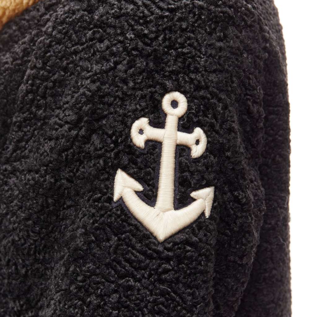 Gucci Anchor Teddy Coat Black Polyester Never worn - Back View