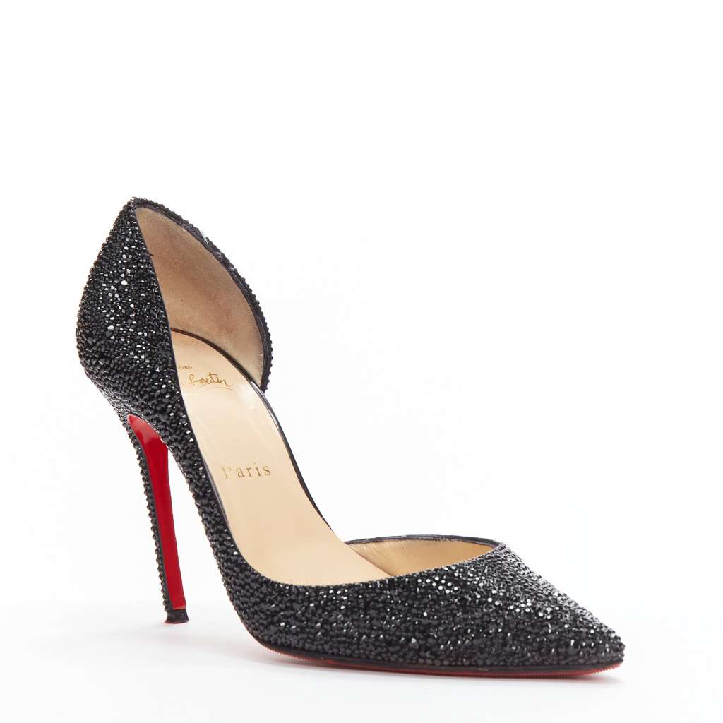 Christian Louboutin Iriza 100 Black Leather Very good condition - Back View
