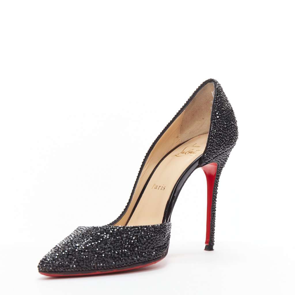 Christian Louboutin Iriza 100 Black Leather Very good condition - Model View