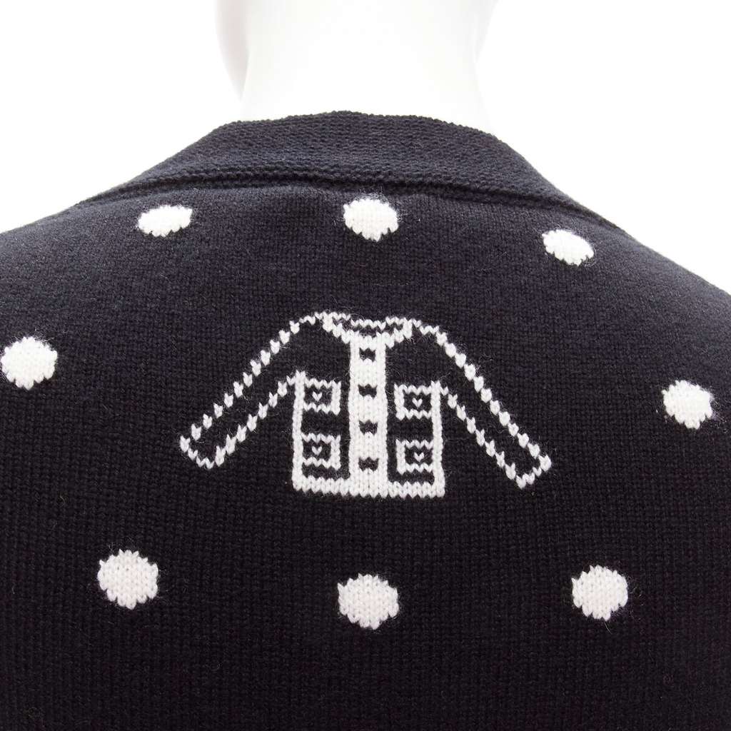 Chanel Embellished Dot Cardigan White Cashmere Never worn - Back View