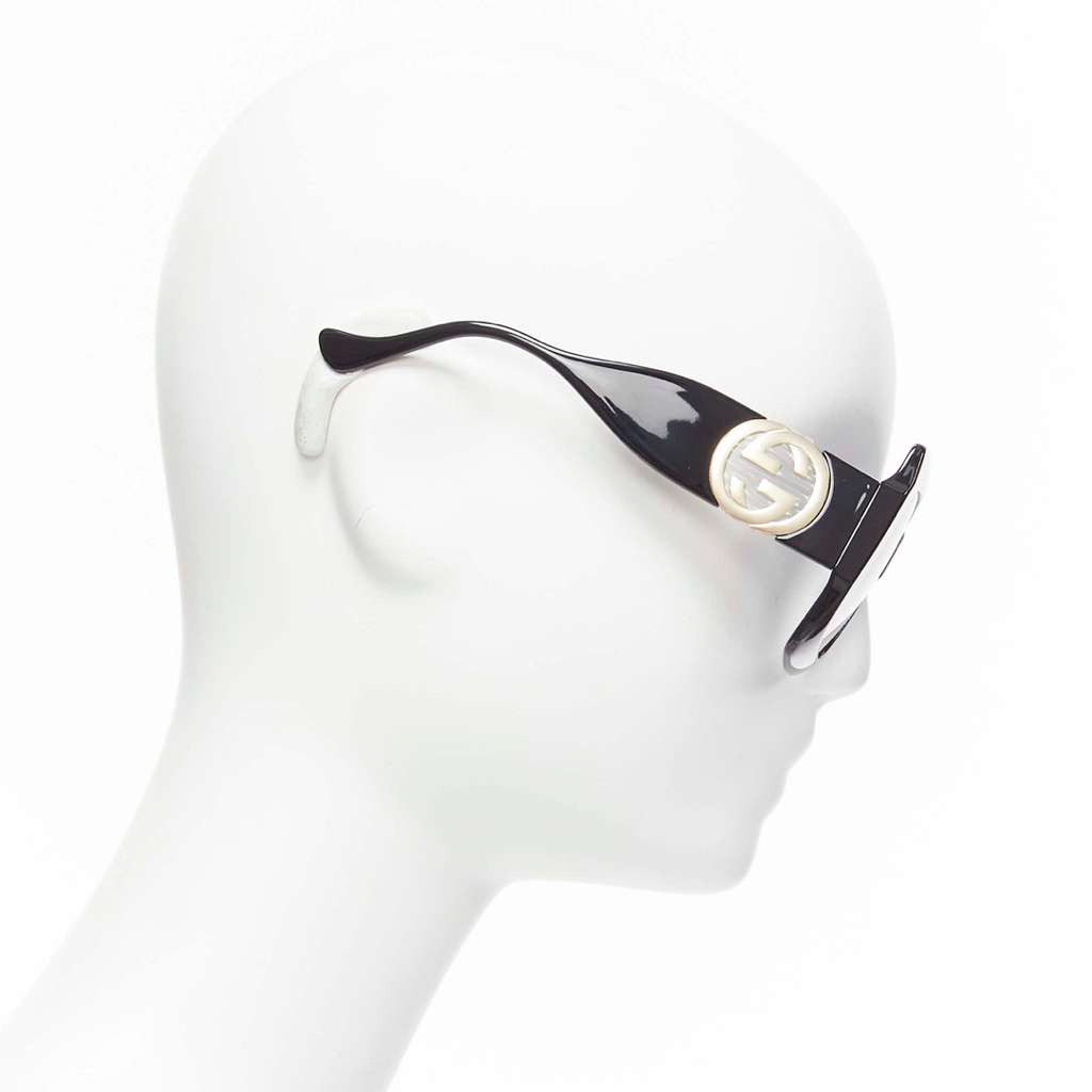 Gucci Gold Logo Glasses Black Very good - Inside View