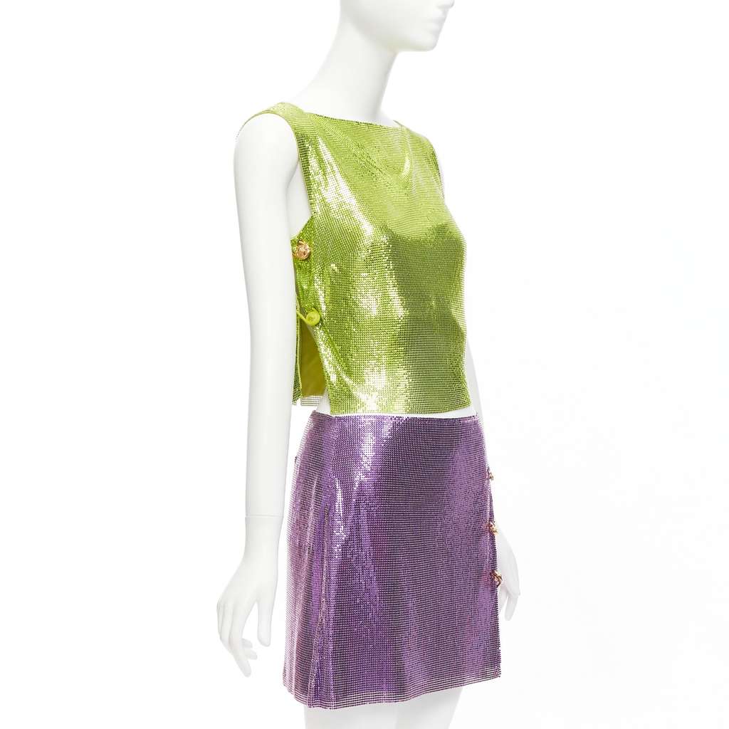 Versace Chainmail Pin Top Green Very good - Inside View