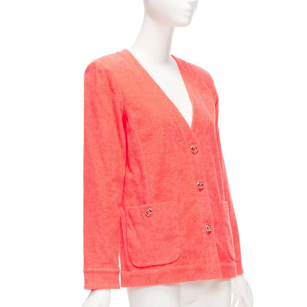 Chanel Pink Terry Jacket Pink Cotton Very good - Inside View