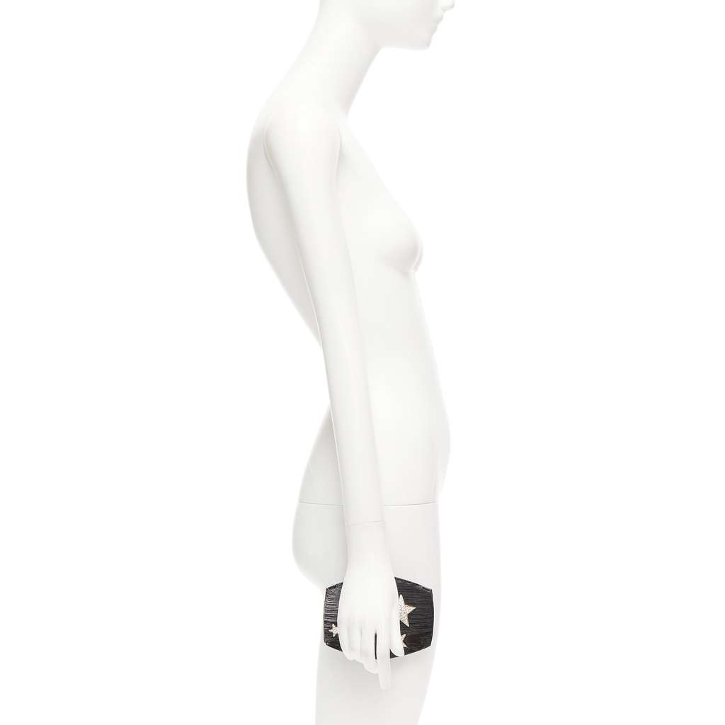Jimmy Choo Star Crystal Clutch Black Plastic Good - Back View