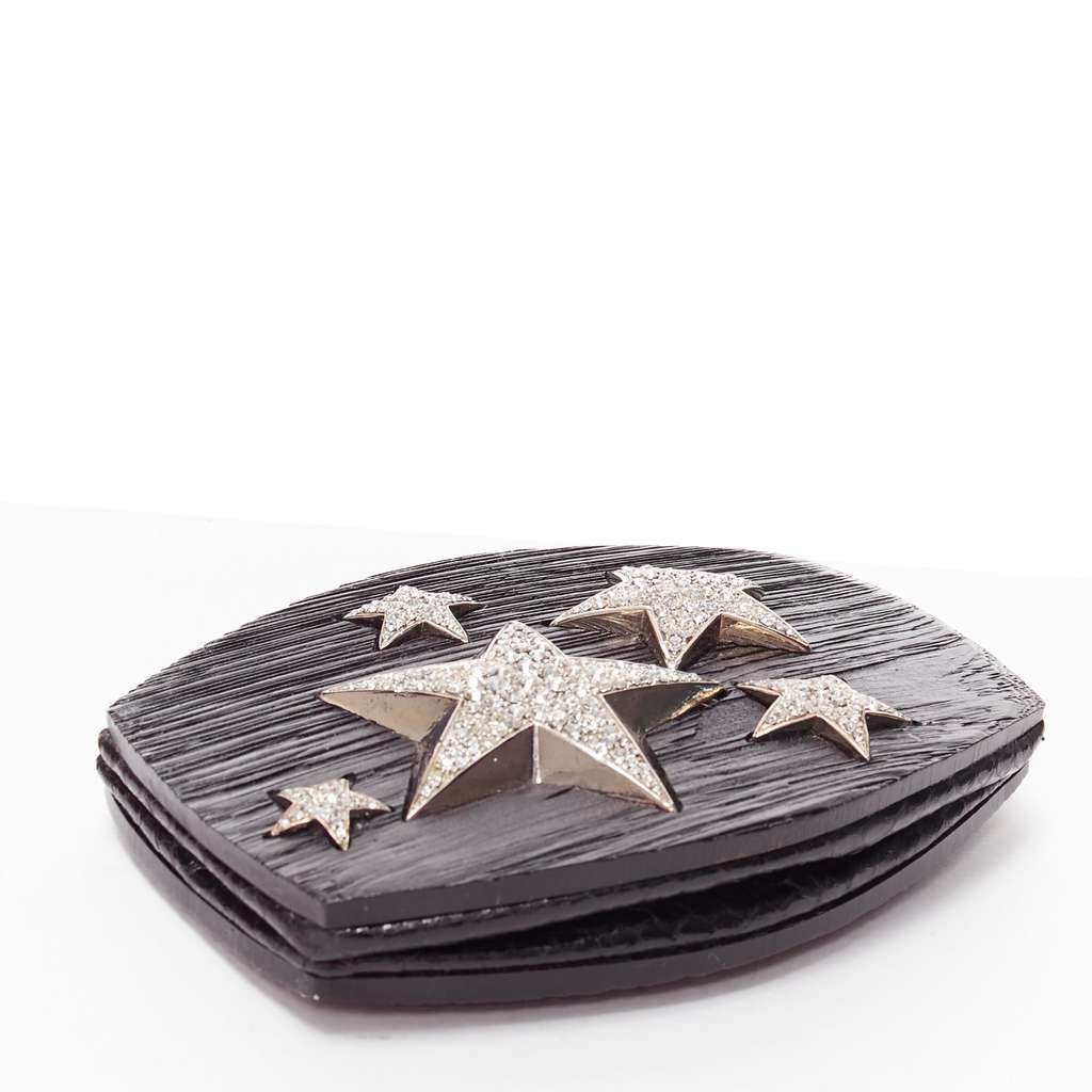 Jimmy Choo Star Crystal Clutch Black Plastic Good - Inside View