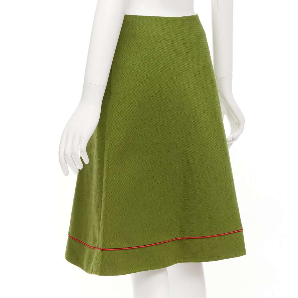 Dior Pique A-line Skirt Green Cotton Never worn, with tag - Box View