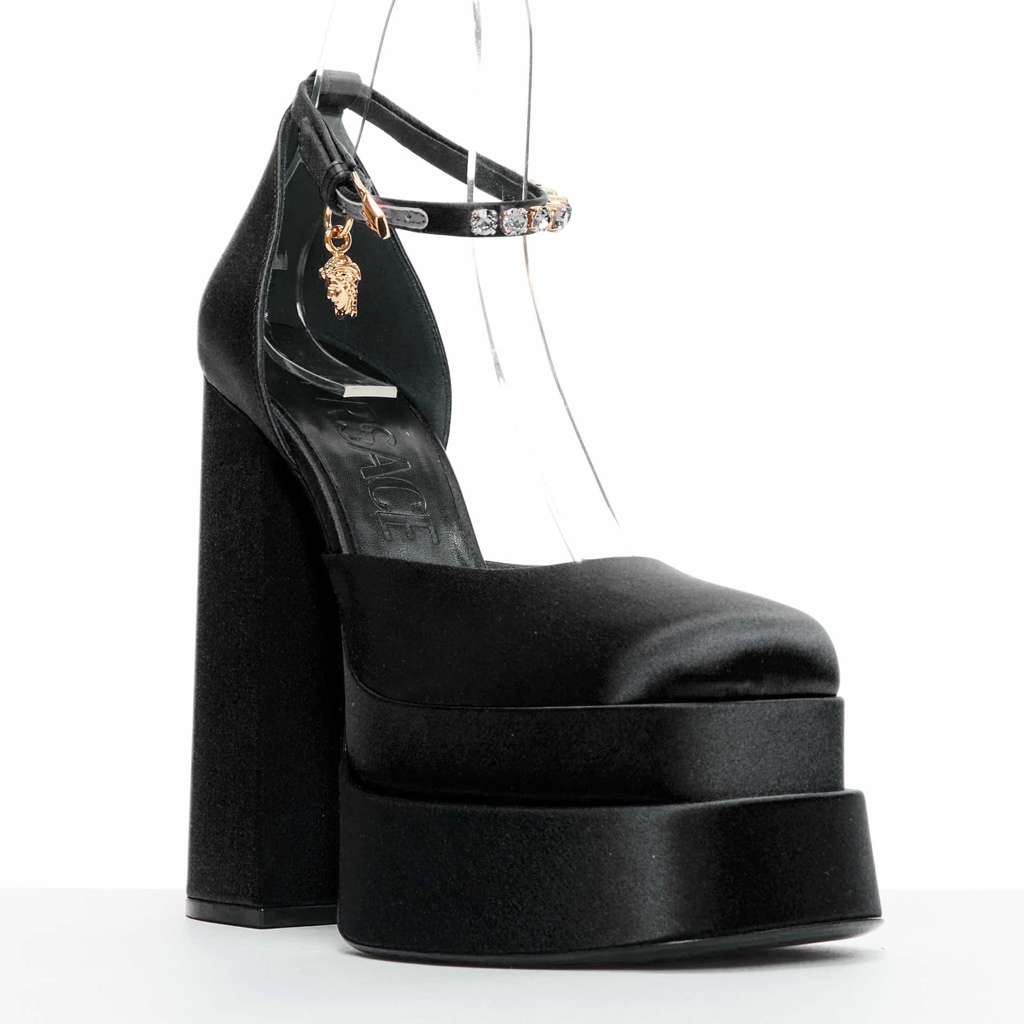 Versace Aevitas Pink Platform Black Never worn - Back View