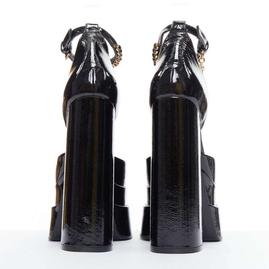 Versace Aevitas Patent Platform Black Never worn - Box View