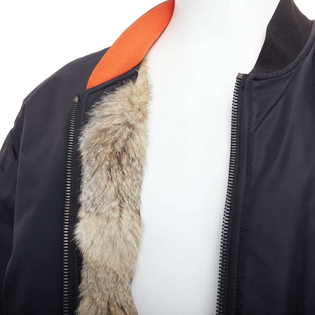 Yves Salomon Brown Fur Bomber Brown Very good - Back View