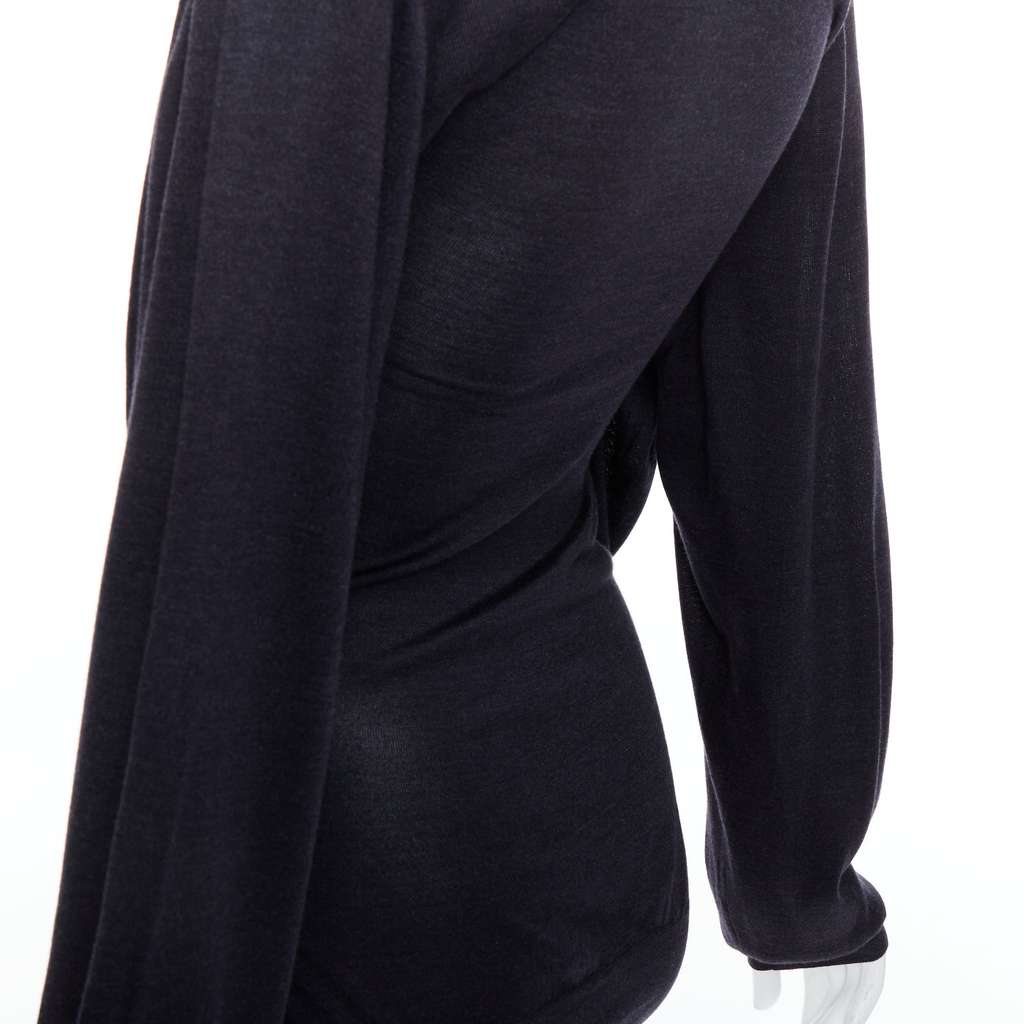 Maison Martin Margiela Layered Deconstructed Sweater Black Silk Never worn - Back View