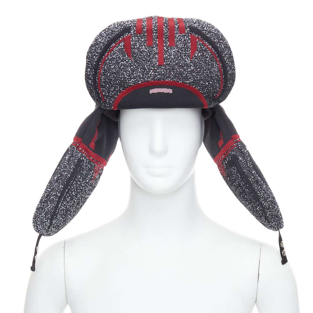 Prada Red Logo Trapper Hat Red Never worn, with tag - Inside View