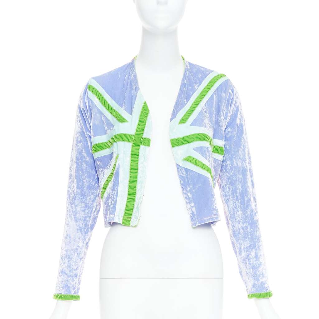 Unsigned Union Jack Cardigan Purple Silk Very good - Inside View
