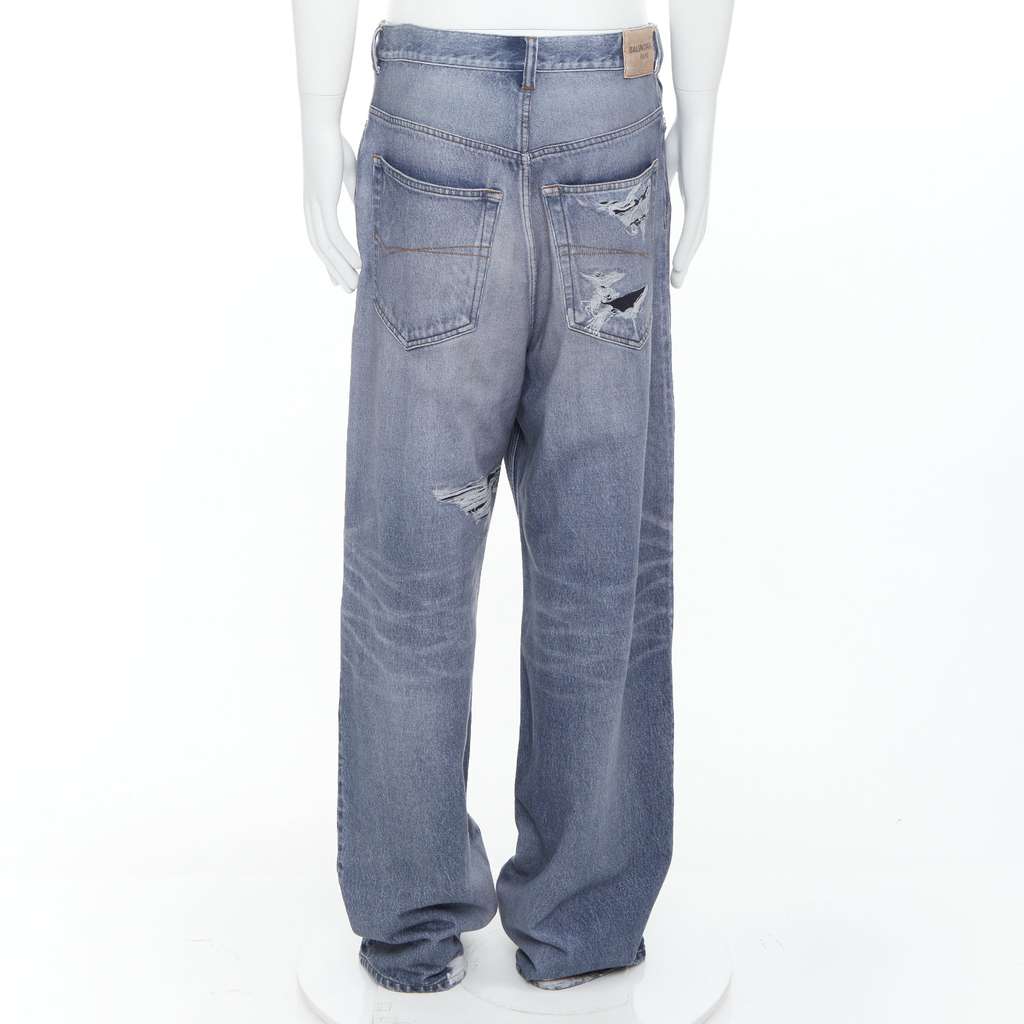 Balenciaga Trompe Sweatpants Blue Cotton Never worn, with tag - Box View