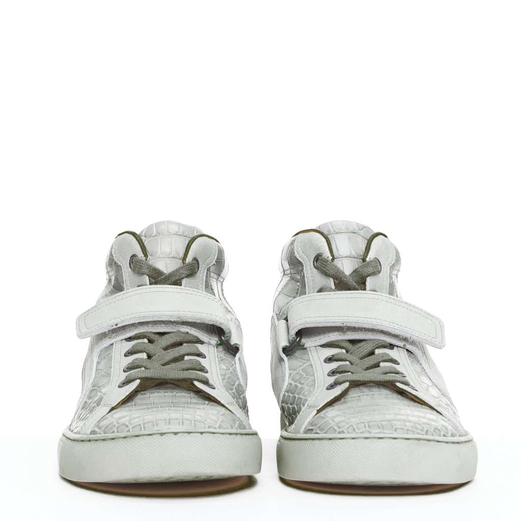 Hermès Croc High Tops Grey Leather Fair - Inside View