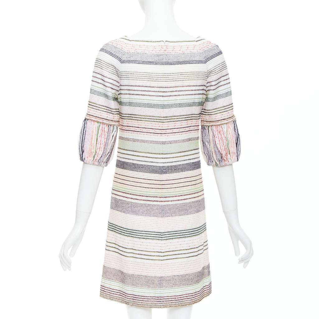 Chanel Tweed Chain Dress White Cotton Good - Box View