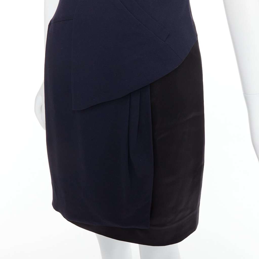 Chanel Draped Pleated Dress Black Very good - Back View