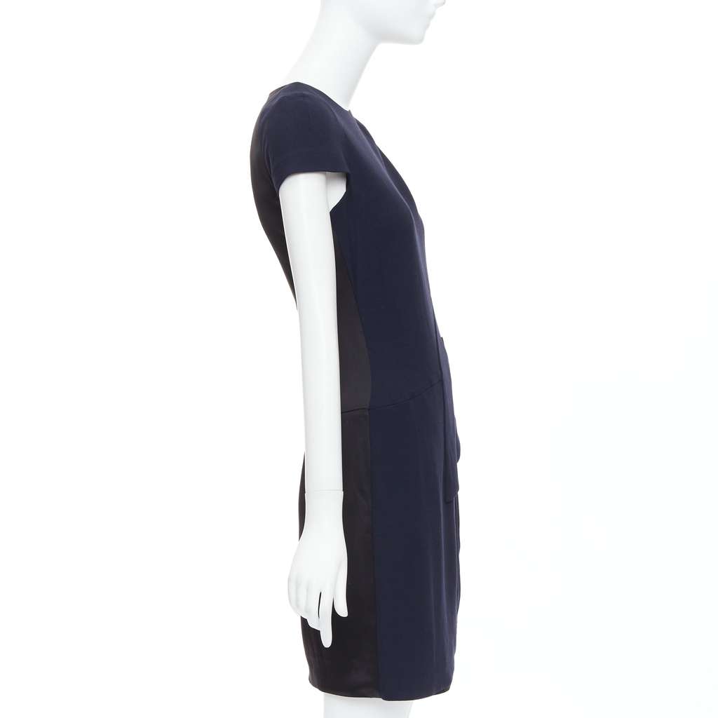 Chanel Draped Pleated Dress Black Very good - Model View