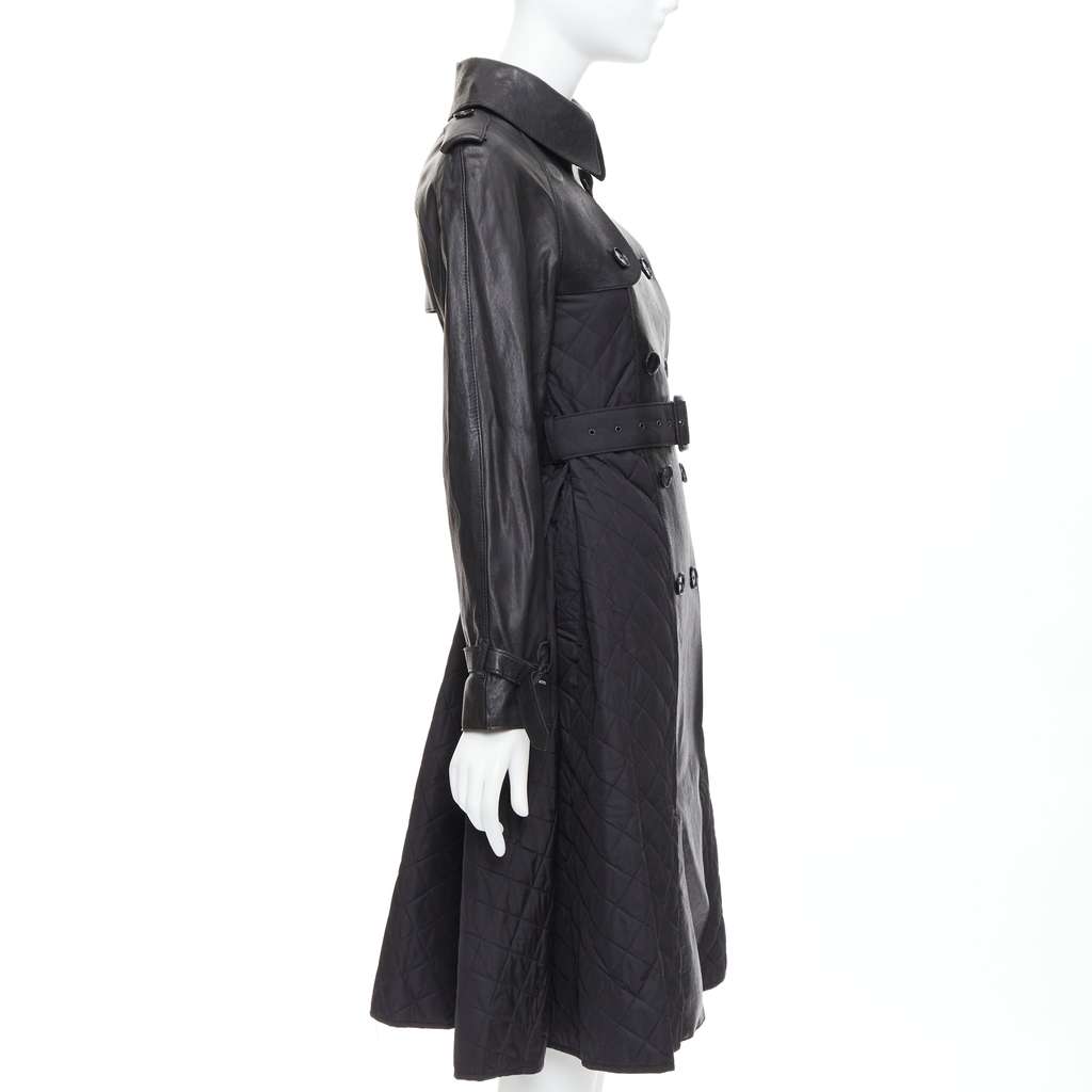 Jean Paul Gaultier Quilted Trench Coat Black Good - Model View