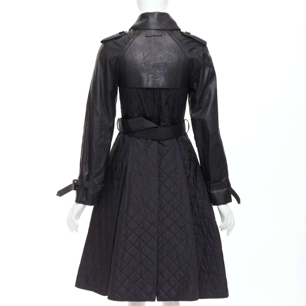 Jean Paul Gaultier Quilted Trench Coat Black Good - Box View