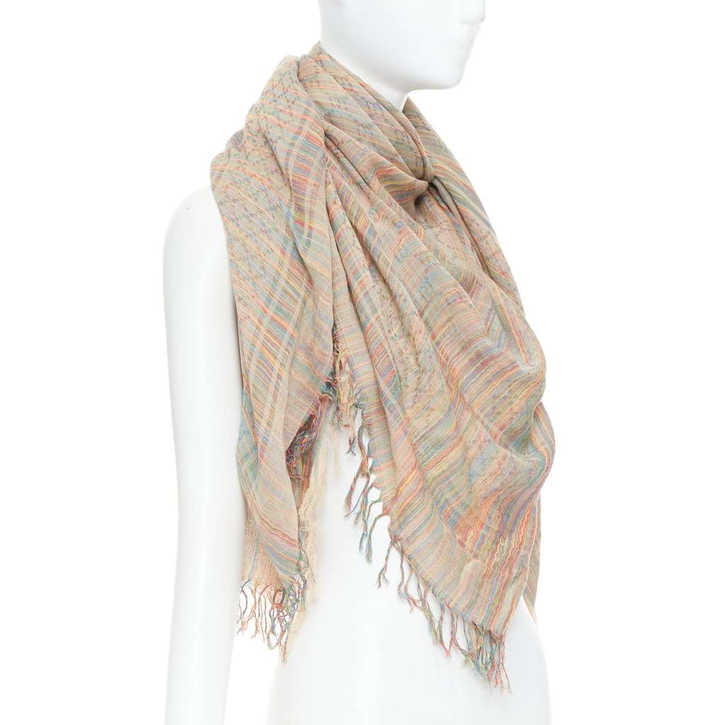 Gucci Rainbow GG Scarf MultiColor Cotton Never worn - Back View