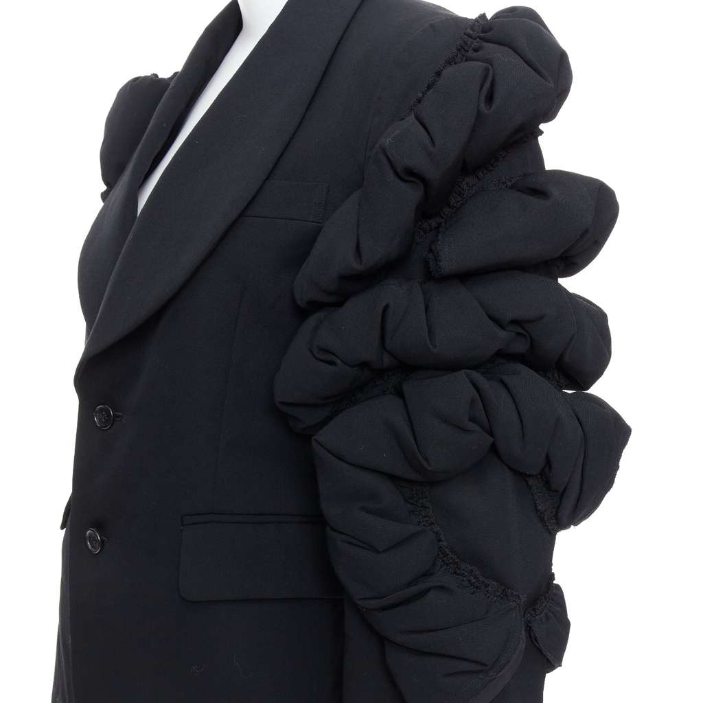 Comme Des Garcons Black Puff Blazer Black Wool Never worn - Back View