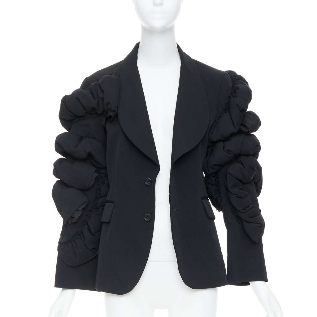 Comme Des Garcons Black Puff Blazer Black Wool Never worn - Inside View
