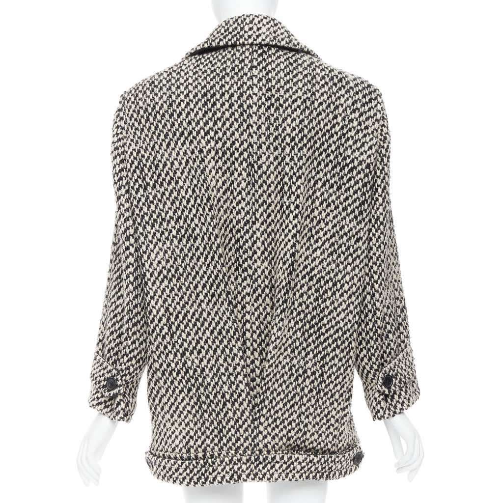 Saint Laurent Grey Oversized Coat Black Wool Never worn, with tag - Box View