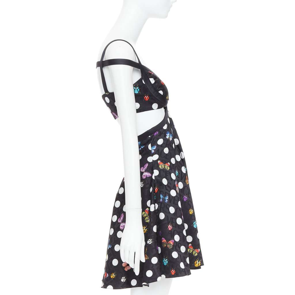Versace Butterfly Harness Dress Black Viscose Very good condition - Model View