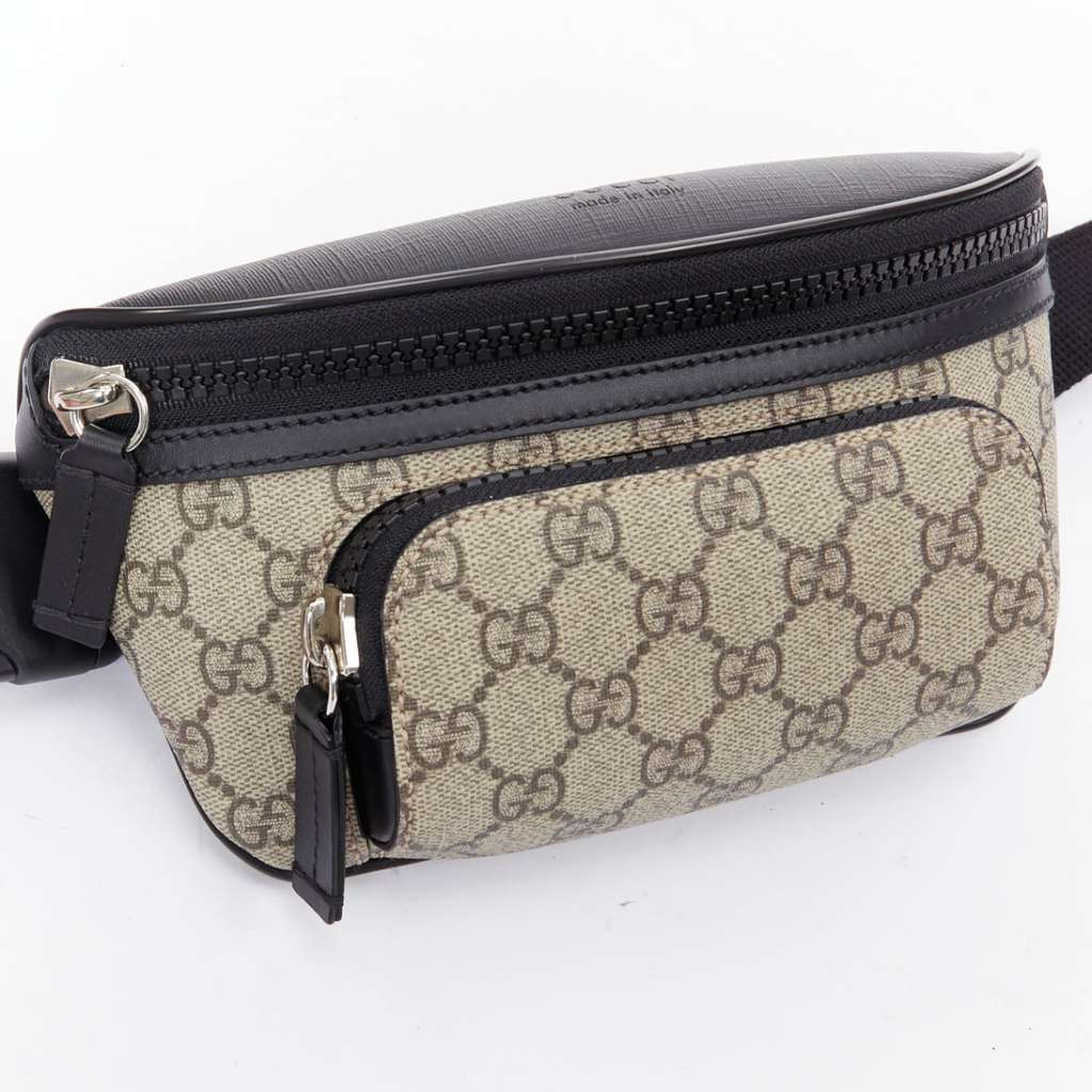 Gucci Supreme GG belt bag Grey Very good condition - Box View