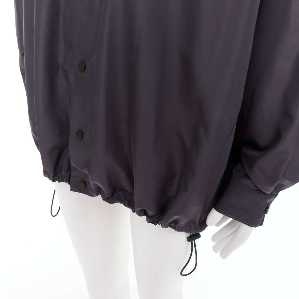 Bottega Veneta Grey Shell Jacket Grey Polyester Very good - Back View