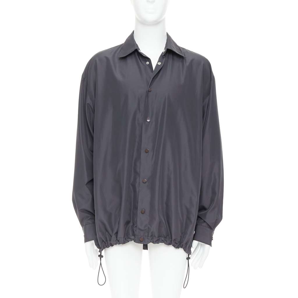 Bottega Veneta Grey Shell Jacket Grey Polyester Very good - Inside View