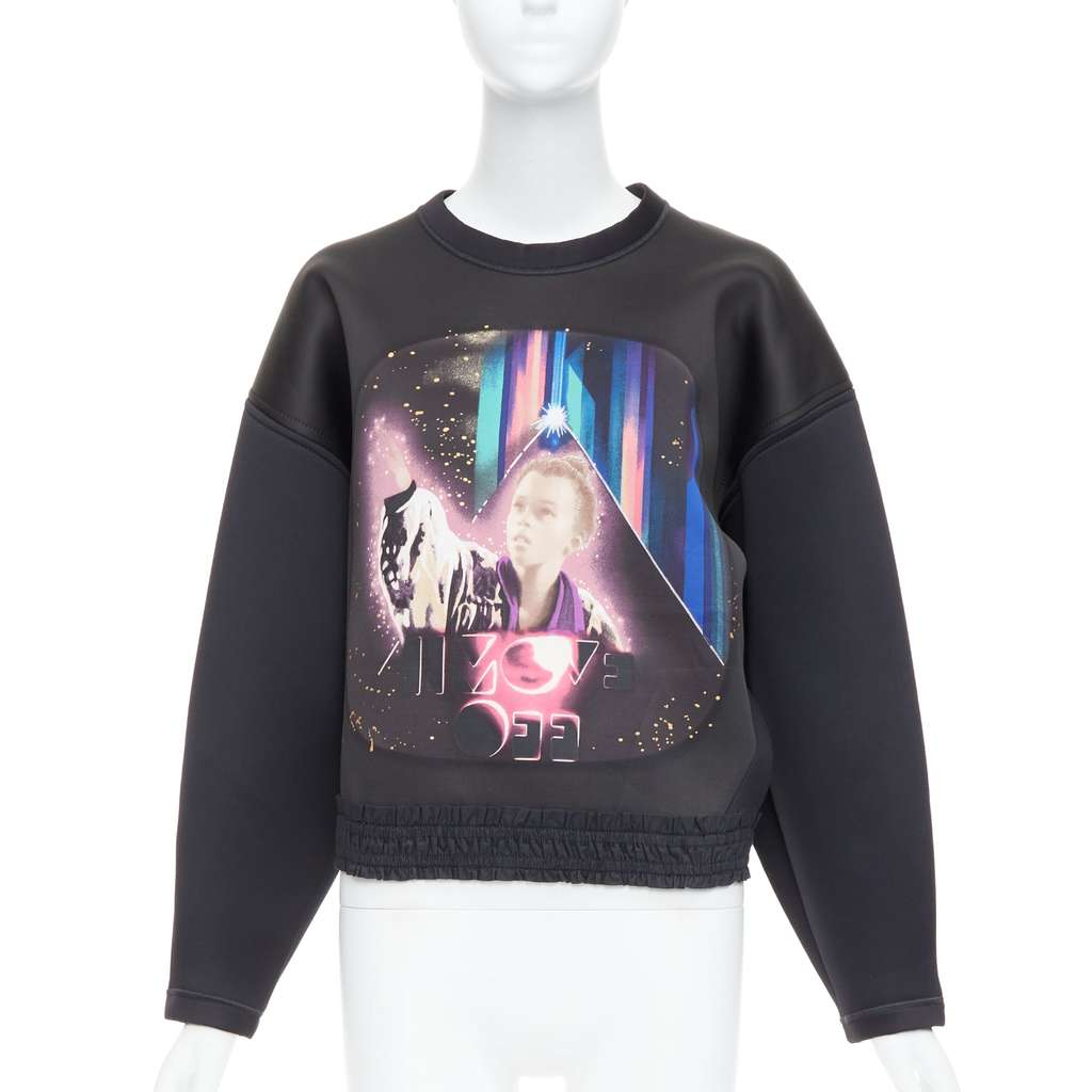 Balenciaga Sci-fi Print Top Black Polyester Very good - Front View