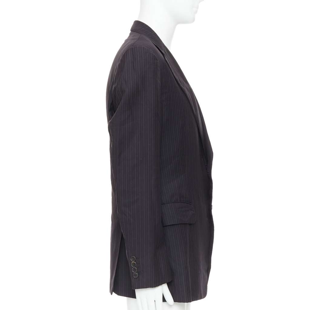 Gucci Grey Pinstripe Blazer Grey Wool Very good - Model View