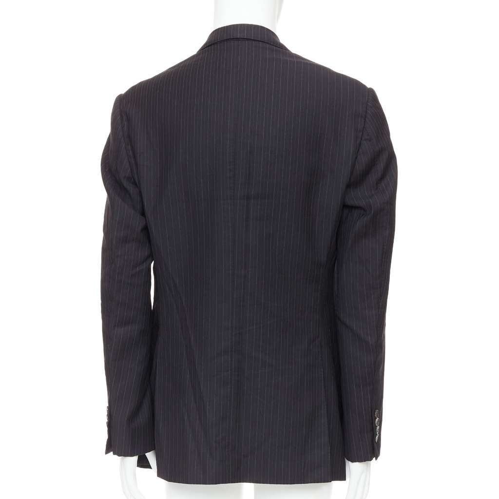Gucci Grey Pinstripe Blazer Grey Wool Very good - Box View