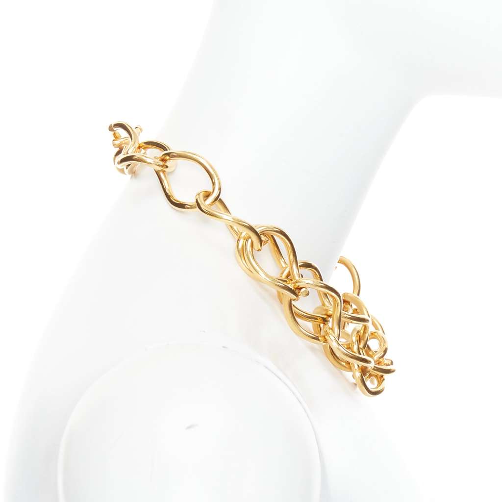 Celine Gold Chain Choker Gold Metal Very good - Model View