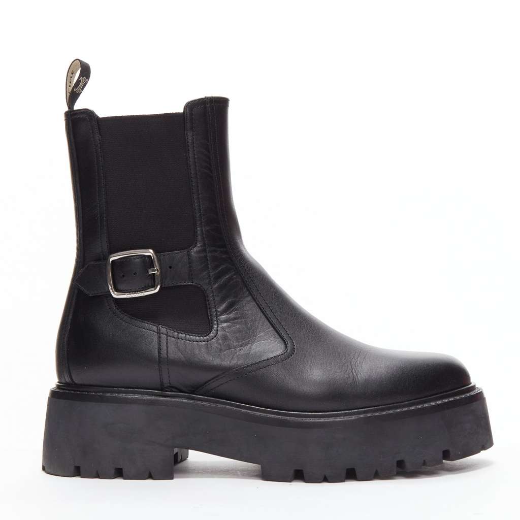 Celine Bulky Chelsea Black Leather Very good - Front View