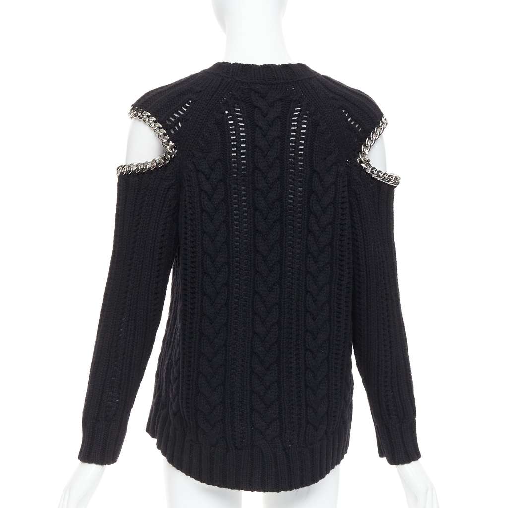 Alexander McQueen Chain Cold Sweater Black Cashmere Very good - Box View