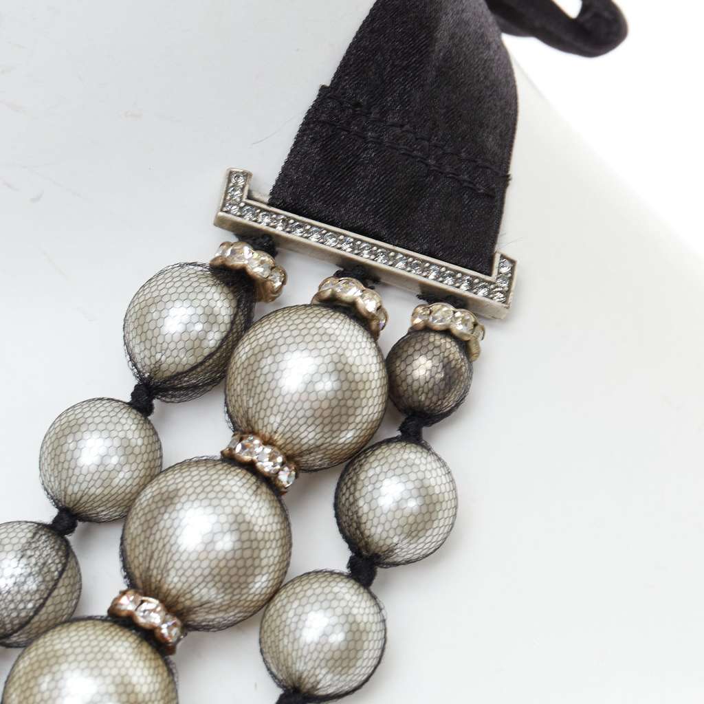 Lanvin Strand Tie Necklace Black Very good - Back View