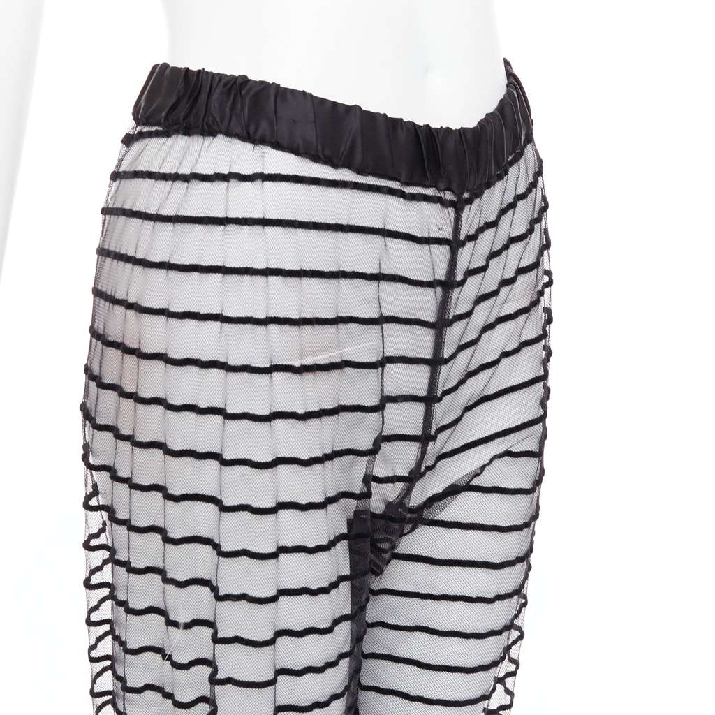 Dries Van Noten Sheer Straight Pants Black Polyamide Very good - Back View